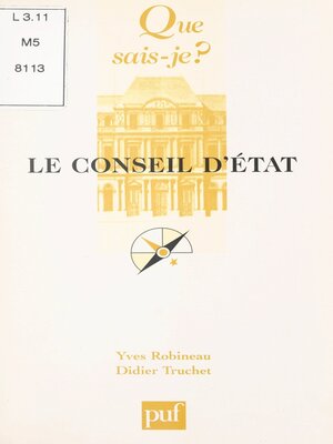 cover image of Le Conseil d'État